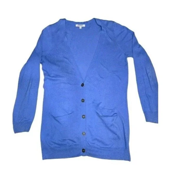 Madewell 1937 Long Blue Cardigan Women's Size Medium With Pockets - Picture 1 of 5
